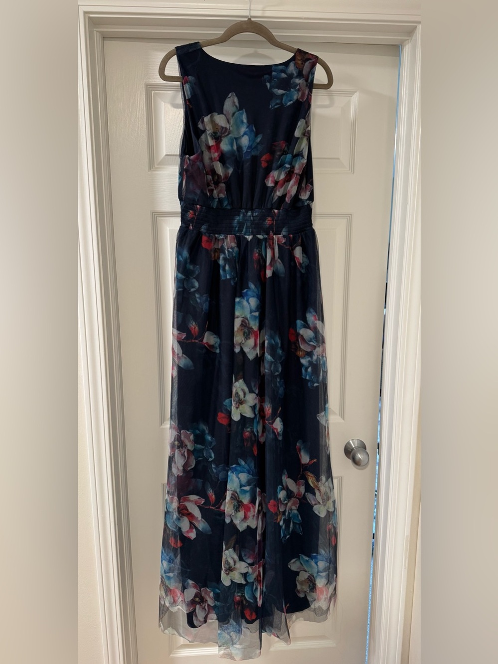 Baltic Born Navy Floral Chiffon Maxi Dress - Picture 5 of 11